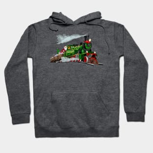 Cartoon Christmas train Hoodie